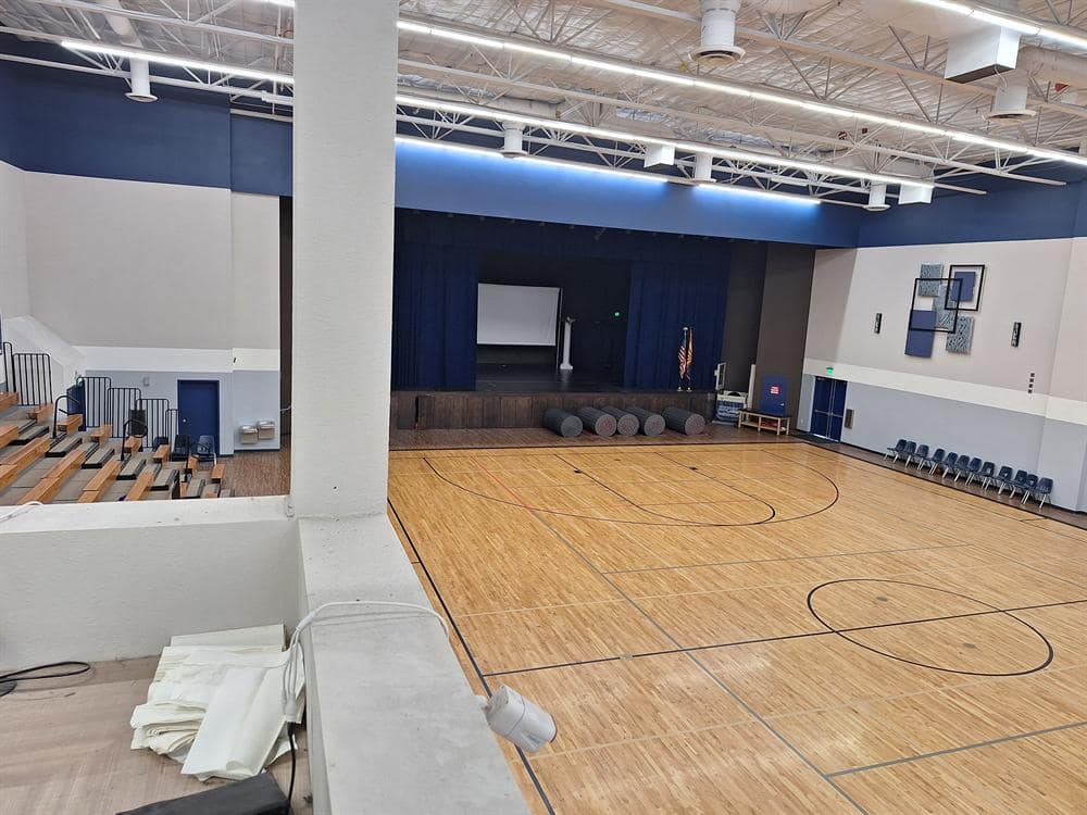 The controlled room inside the NBBL Gilbert gym